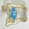 14K Gold & Crystalline Silver Blue Topaz Ring - 23159-Shelli Kahl-Renee Taylor Gallery