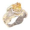 14K Gold & Crystalline Silver Citrine Ring - 23196-Shelli Kahl-Renee Taylor Gallery