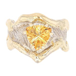 14K Gold & Crystalline Silver Citrine Ring - 23196-Shelli Kahl-Renee Taylor Gallery