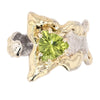 14K Gold & Crystalline Silver Peridot Ring - 23202-Shelli Kahl-Renee Taylor Gallery