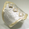 14K Gold & Crystalline Silver Diamond Ring - 23274-Shelli Kahl-Renee Taylor Gallery