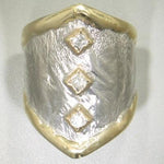 14K Gold & Crystalline Silver Diamond Ring - 23274-Shelli Kahl-Renee Taylor Gallery