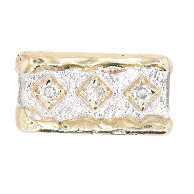 14K Gold & Crystalline Silver Diamond Ring - 23874-Shelli Kahl-Renee Taylor Gallery