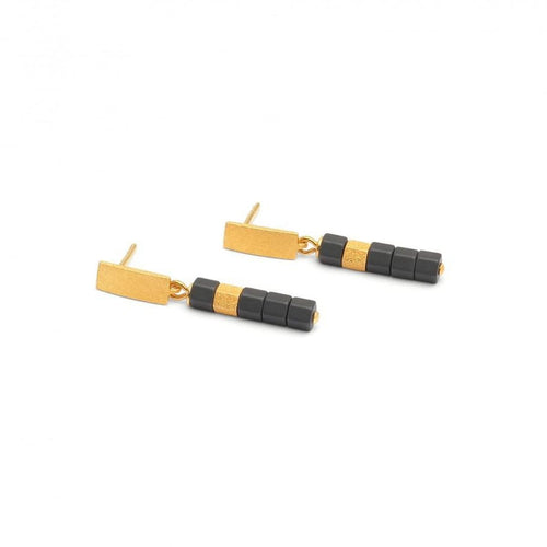 Sesto Hematite Earrings - 15952276-Bernd Wolf-Renee Taylor Gallery