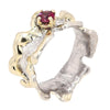 14K Gold & Crystalline Silver Garnet Ring - 24585-Shelli Kahl-Renee Taylor Gallery