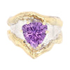 14K Gold & Crystalline Silver Amethyst Ring - 25179-Shelli Kahl-Renee Taylor Gallery