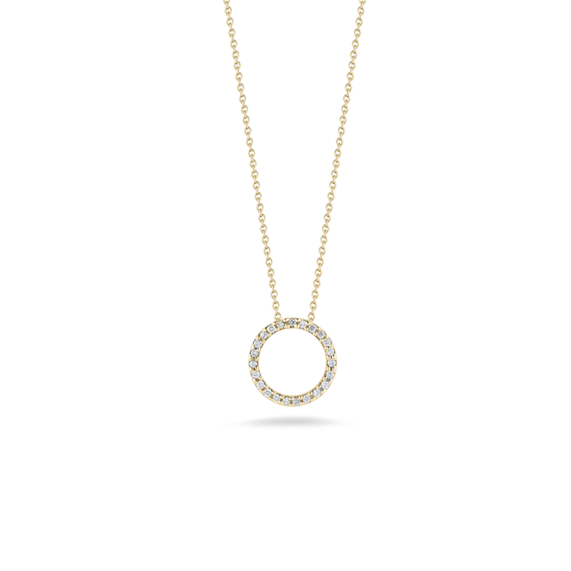 18k Yellow Gold & Diamond Necklace - 001258AYCHX0-Roberto Coin-Renee Taylor Gallery