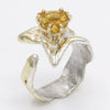 14K Gold & Crystalline Silver Citrine Ring - 25380-Shelli Kahl-Renee Taylor Gallery
