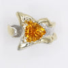 14K Gold & Crystalline Silver Citrine Ring - 25380-Shelli Kahl-Renee Taylor Gallery