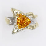 14K Gold & Crystalline Silver Citrine Ring - 25380-Shelli Kahl-Renee Taylor Gallery