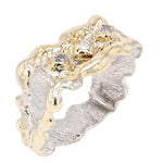 14K Gold & Crystalline Silver Diamond Ring - 25404-Shelli Kahl-Renee Taylor Gallery