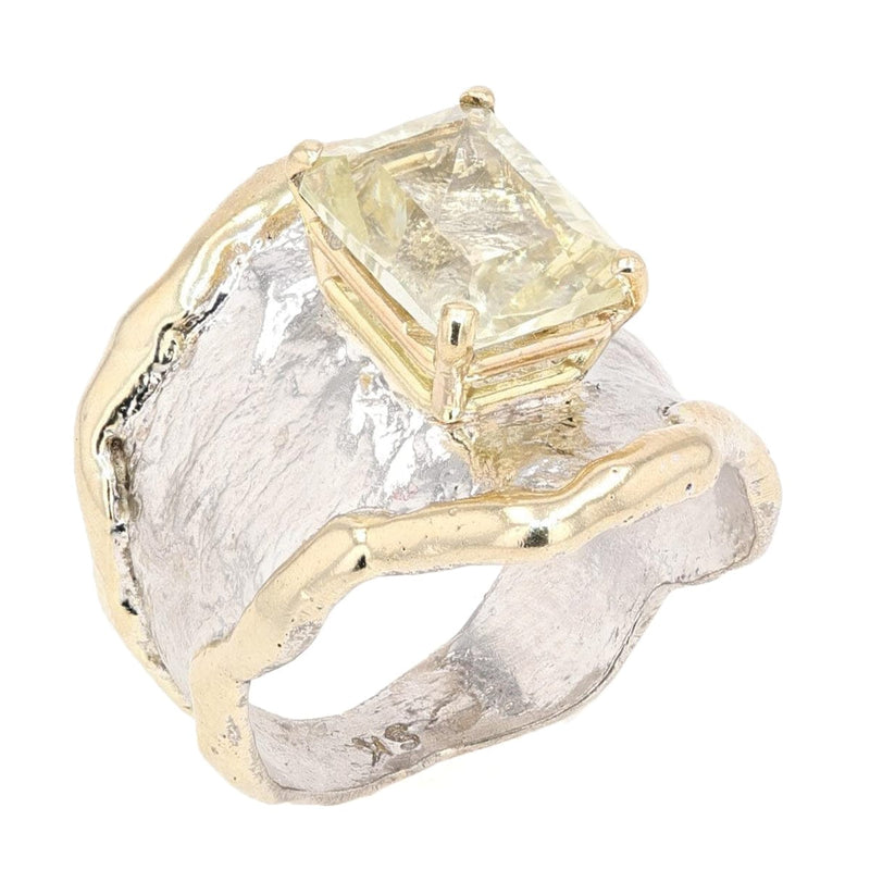 14K Gold & Crystalline Silver Margarita Quartz Ring - 25436-Shelli Kahl-Renee Taylor Gallery