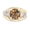 14K Gold & Crystalline Silver Cognac Quartz Ring - 25450-Shelli Kahl-Renee Taylor Gallery