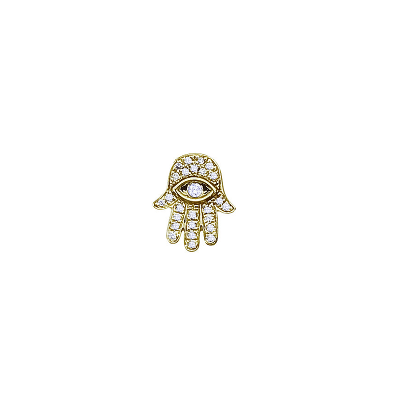 18k Yellow Gold & Diamond Hamsa Necklace - 000322AYCHX0-Roberto Coin-Renee Taylor Gallery