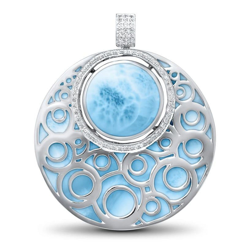 Flora Necklace - Nflor01-00-Marahlago Larimar-Renee Taylor Gallery