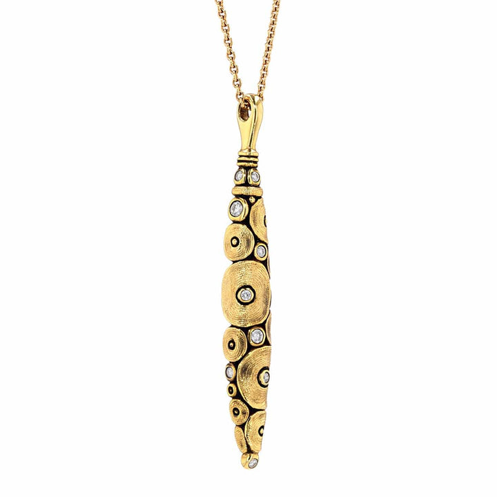 18K "Shark" Diamond Pendant & Chain - M-88D1.1-Alex Sepkus-Renee Taylor Gallery