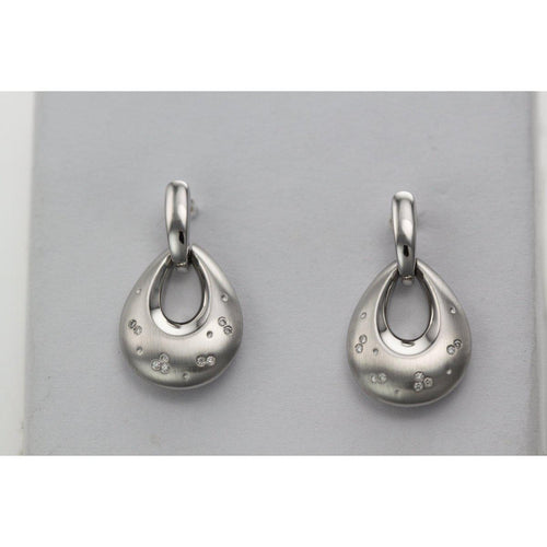 Sterling Silver Diamond Earrings - 11/84850-Breuning-Renee Taylor Gallery