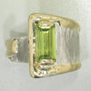 14K Gold & Crystalline Silver Peridot Ring - 27123-Shelli Kahl-Renee Taylor Gallery