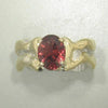 14K Gold & Crystalline Silver Garnet Ring - 27148-Shelli Kahl-Renee Taylor Gallery