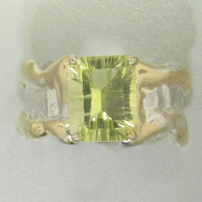 14K Gold & Crystalline Silver Margarita Quartz Ring - 27300-Shelli Kahl-Renee Taylor Gallery