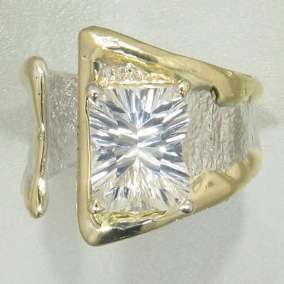 14K Gold & Crystalline Silver White Topaz Ring - 27954-Shelli Kahl-Renee Taylor Gallery