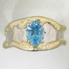 14K Gold & Crystalline Silver Blue Topaz Ring - 28024-Shelli Kahl-Renee Taylor Gallery