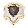 14K Gold & Crystalline Silver Smoky Quartz Ring - 28028-Shelli Kahl-Renee Taylor Gallery