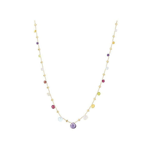 18K Paradise Multi Stone Necklace - CB1865 MIX01 Y 16.5"-Marco Bicego-Renee Taylor Gallery