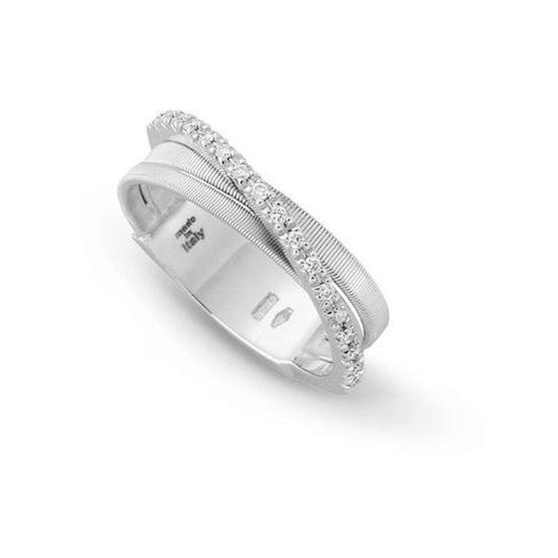 18K Goa 3 Row Diamond Ring - AG314 B W-Marco Bicego-Renee Taylor Gallery
