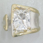 14K Gold & Crystalline Silver White Topaz Ring - 28286-Shelli Kahl-Renee Taylor Gallery