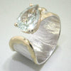 14K Gold & Crystalline Silver Prasiolite Ring - 28293-Shelli Kahl-Renee Taylor Gallery