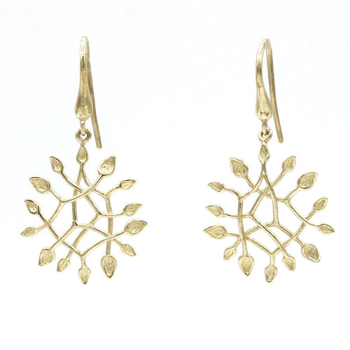 14K Yellow & White Gold Earrings - 903E+W-Y-Leon Israel Designs-Renee Taylor Gallery