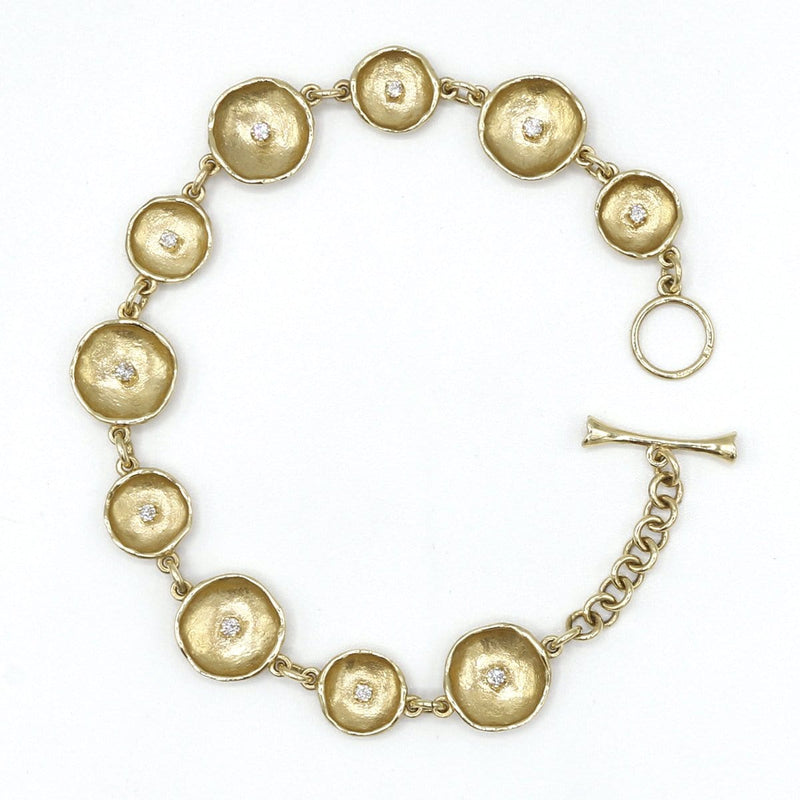 14K Yellow Gold Diamond Bracelet - 812BLD-Y-Leon Israel Designs-Renee Taylor Gallery
