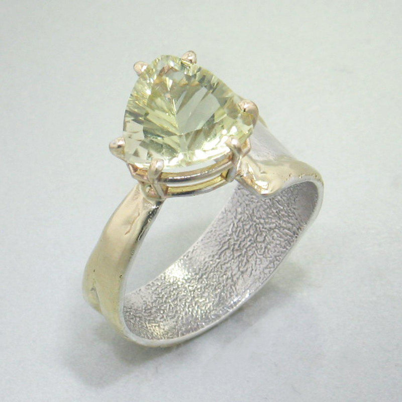 14K Gold & Crystalline Silver Margarita Quartz Ring - 29003-Shelli Kahl-Renee Taylor Gallery