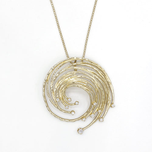 14k Gold & Diamond Pendant - 461GD-Y-Leon Israel Designs-Renee Taylor Gallery