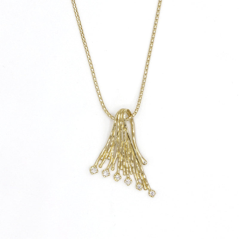 14k Gold & Diamond Pendant - 822TD-Y+YCH-Leon Israel Designs-Renee Taylor Gallery