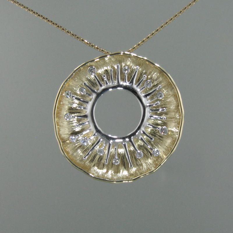 14k Gold & Diamond Pendant - 488D-YW-Leon Israel Designs-Renee Taylor Gallery