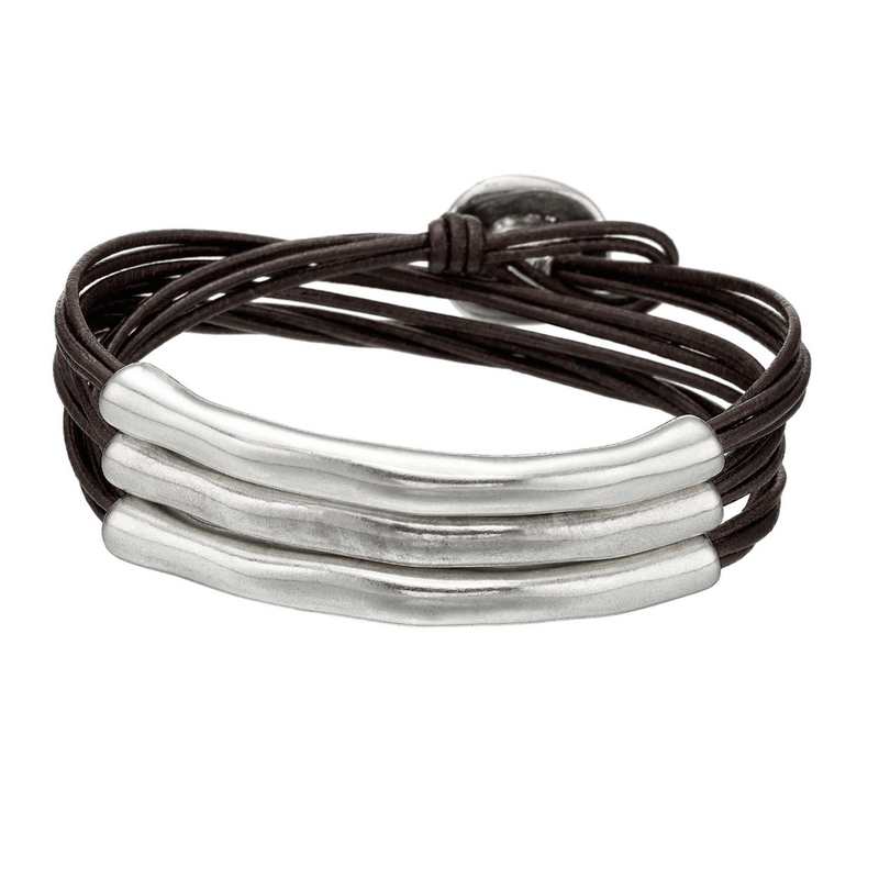 Not To Be Sterling Silver Plated Bracelet - PUL0856MARMTL-UNO de 50-Renee Taylor Gallery