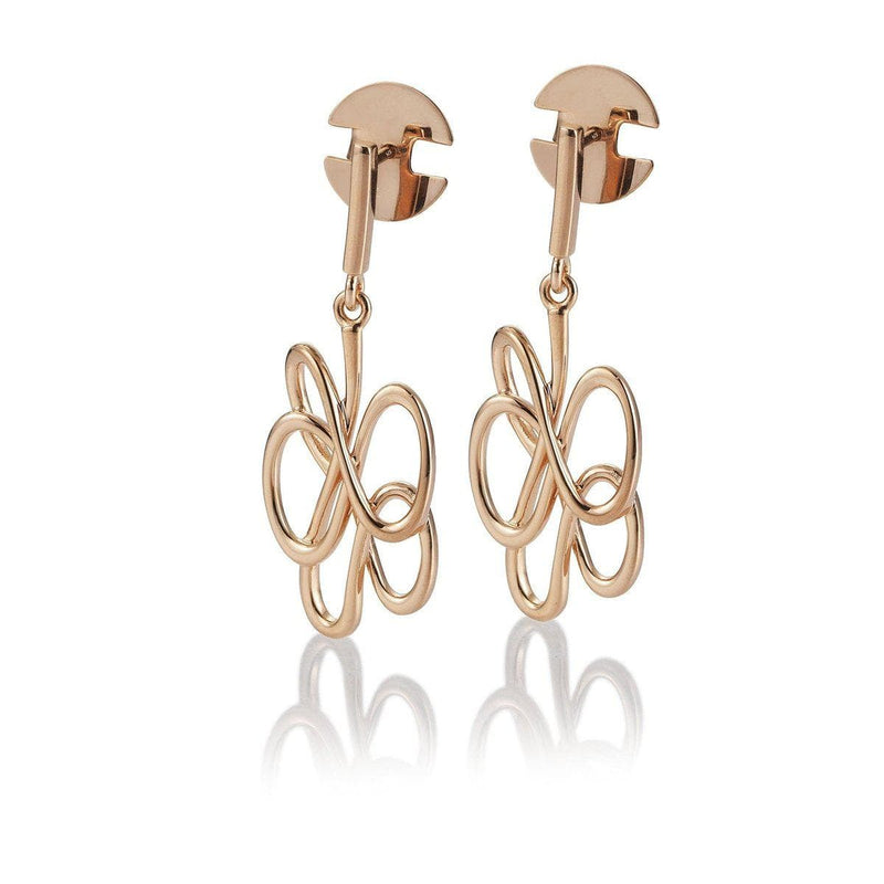 Rose Gold Plated Sterling Silver Earrings - 14/02626-Breuning-Renee Taylor Gallery