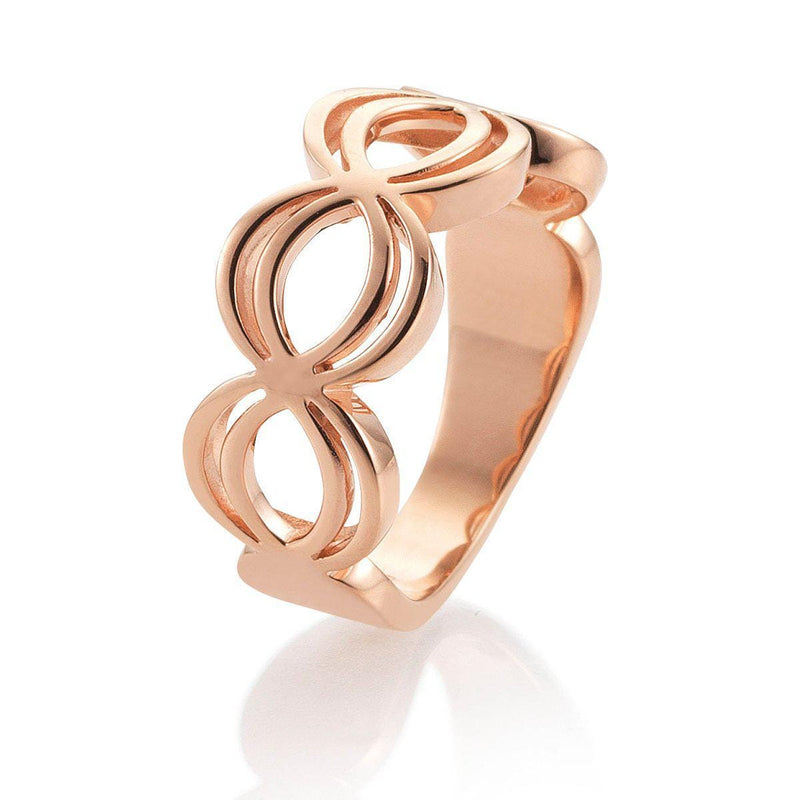 Rose Gold Plated Sterling Silver Ring - 44/01510-Breuning-Renee Taylor Gallery