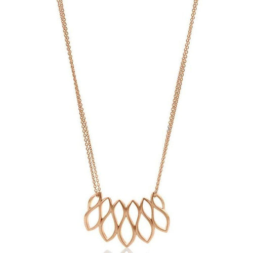 Rose Gold Plated Sterling Silver Necklace - 64/01206-Breuning-Renee Taylor Gallery