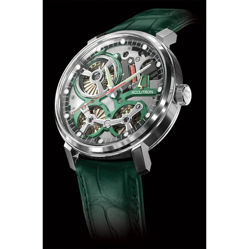 Spaceview 2020 Watch - Green/Black-Accutron-Renee Taylor Gallery