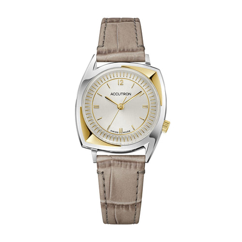 203 FOOTBALL GOLD RELIEF WATCH - LIGHT GREY-Accutron-Renee Taylor Gallery