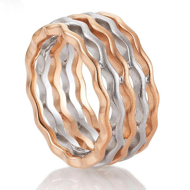 Rose Gold Plated Sterling Silver Ring - 44/01488-Breuning-Renee Taylor Gallery