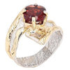 14K Gold & Crystalline Silver Garnet Ring - 30576-Shelli Kahl-Renee Taylor Gallery