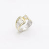 14K Gold & Crystalline Silver Diamond Ring - No Image - 30579-Shelli Kahl-Renee Taylor Gallery