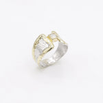 14K Gold & Crystalline Silver Diamond Ring - No Image - 30579-Shelli Kahl-Renee Taylor Gallery