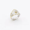 14K Gold & Crystalline Silver Diamond Ring - 30580-Shelli Kahl-Renee Taylor Gallery