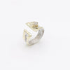 14K Gold & Crystalline Silver Diamond Ring - 30581-Shelli Kahl-Renee Taylor Gallery