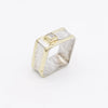 14K Gold & Crystalline Silver Diamond Ring - 30582-Shelli Kahl-Renee Taylor Gallery